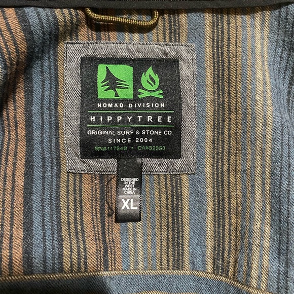 Hippy Tree Flannel Men’s Size XL (Fits like a Large) Blue, Brown, Gray - Picture 2 of 5